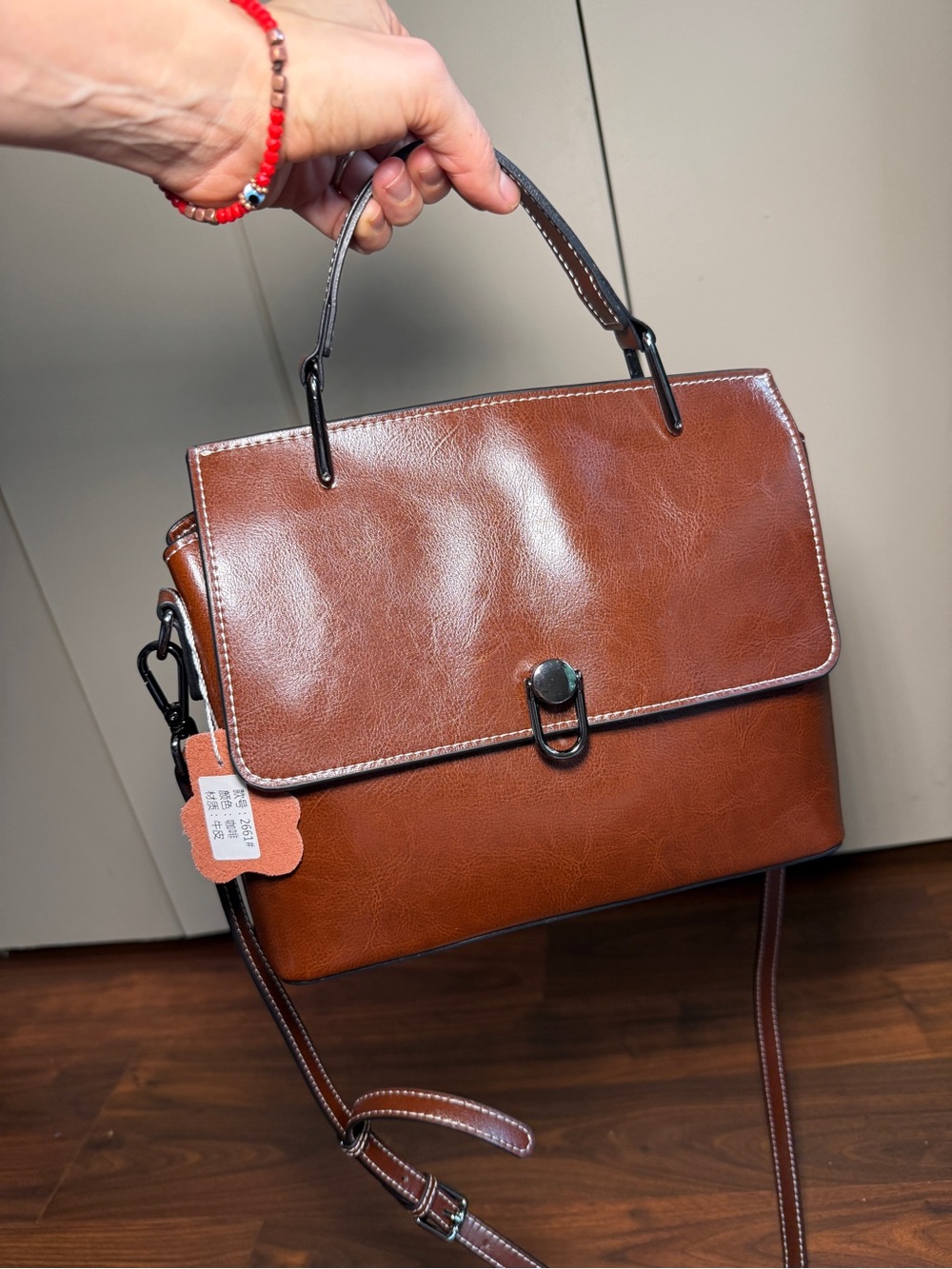Genuine leather shoulder bag NEW